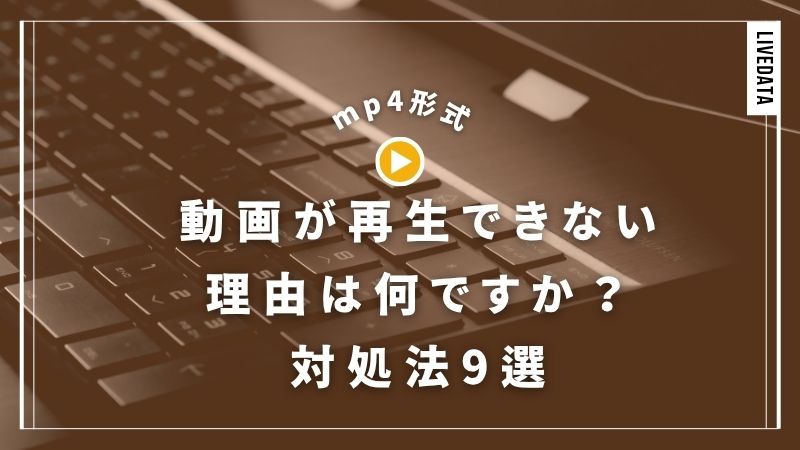 mp4動画が再生できない理由とは？何故か開けないときの対処法9選　