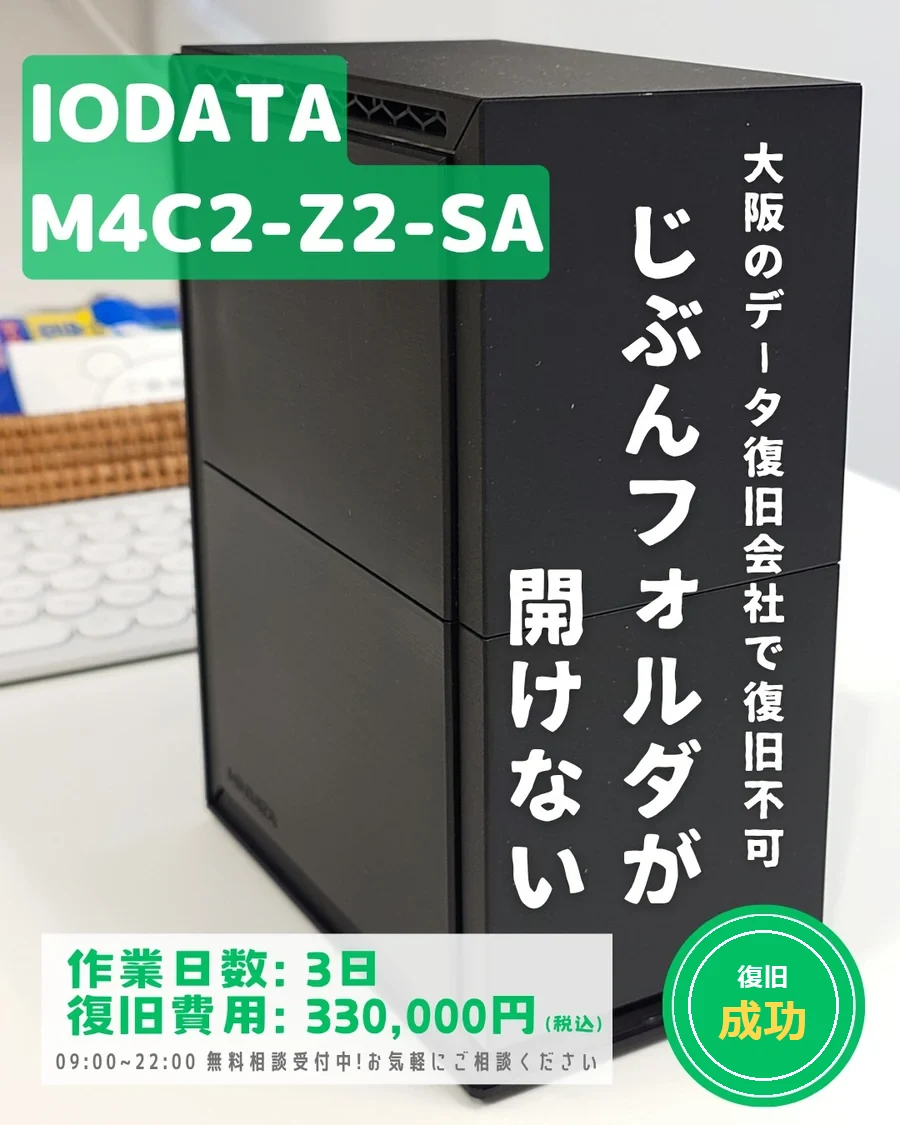 IODATA M4C2-Z2-SA — じぶんフォルダが開けない｜データ復旧事例