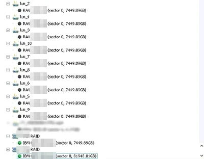 HP P2000 ストレージ RAID GPFS 72TB 復旧 - 大手企業出張現地復旧