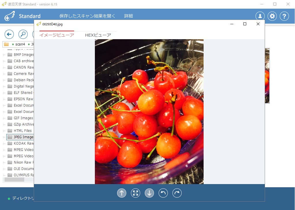 フォルダやファイルを開いてデータを確認