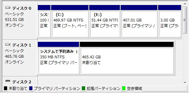 復旧対象のディスク